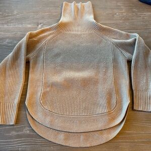 Beige Turtleneck Sweater